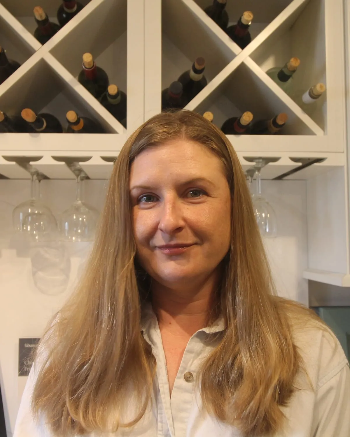 Sara Decker of Pondside Kitchens, in the Deep River showroom